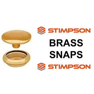 STIMPSON 50 SET Brass Button Snap 1/4"‎ Barrel Socket Boat Bimini Marine Tent